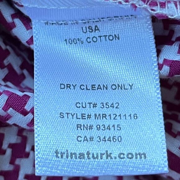 MR TURK Purple Houndstooth Long Sleeve Button Up Shirt   Men’s Size Medium - Picture 7 of 10